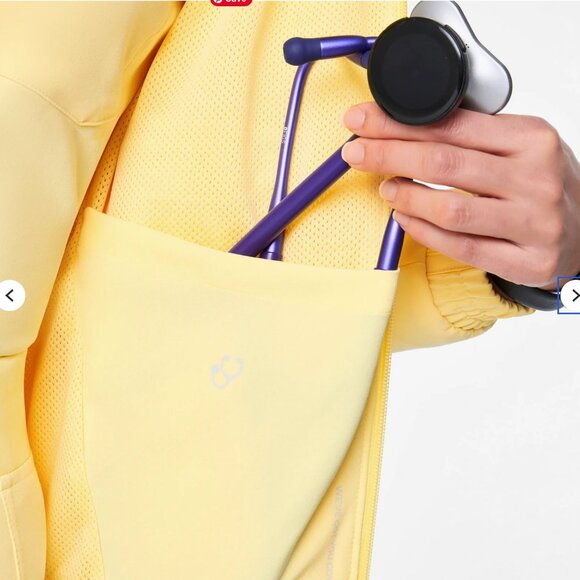 SYDNEY SCRUB JACKET BUTTER YELLOW - Picture 3 of 10